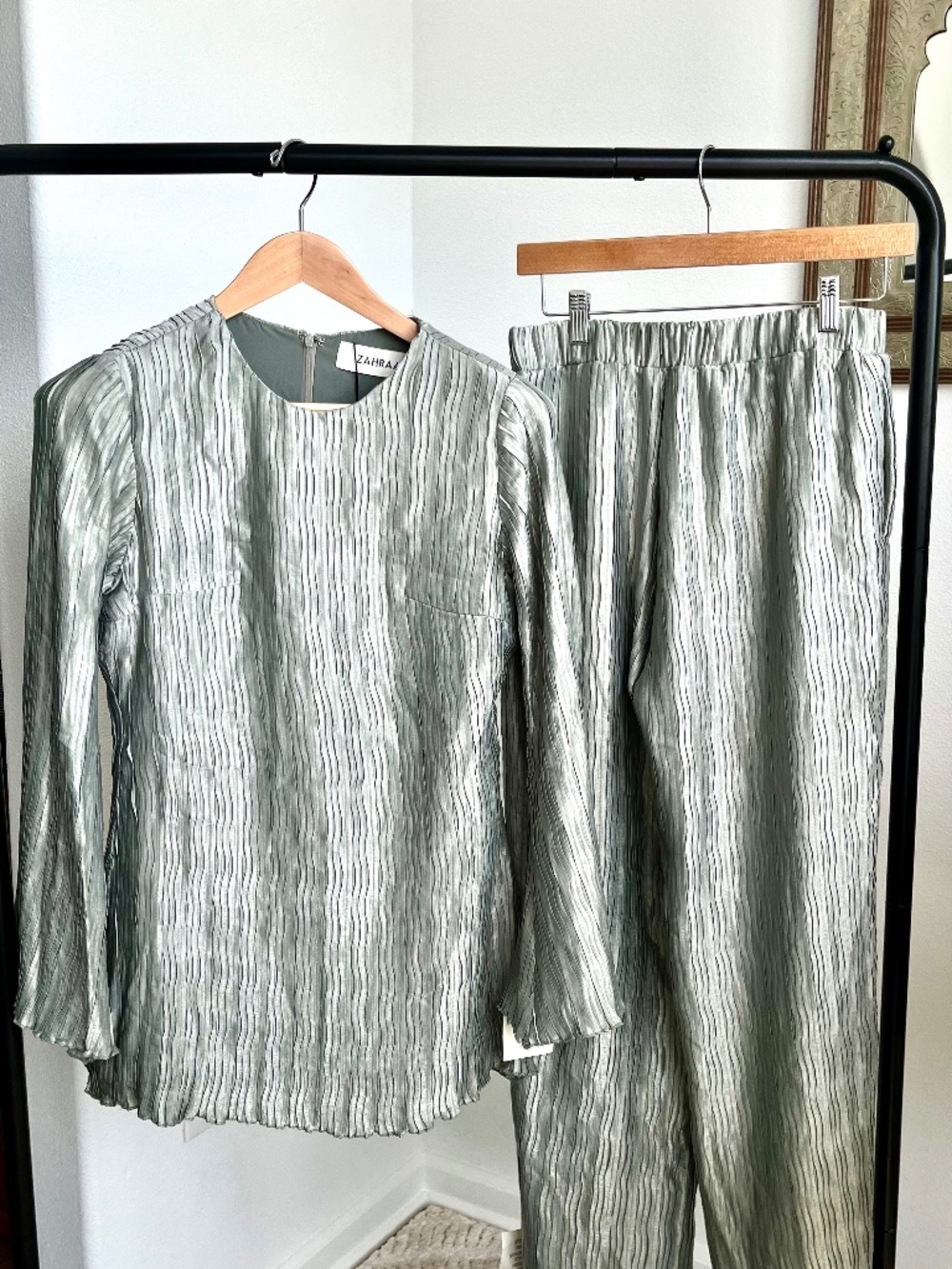 NWT-Hanadi Two Piece Matching Set- Sage Color